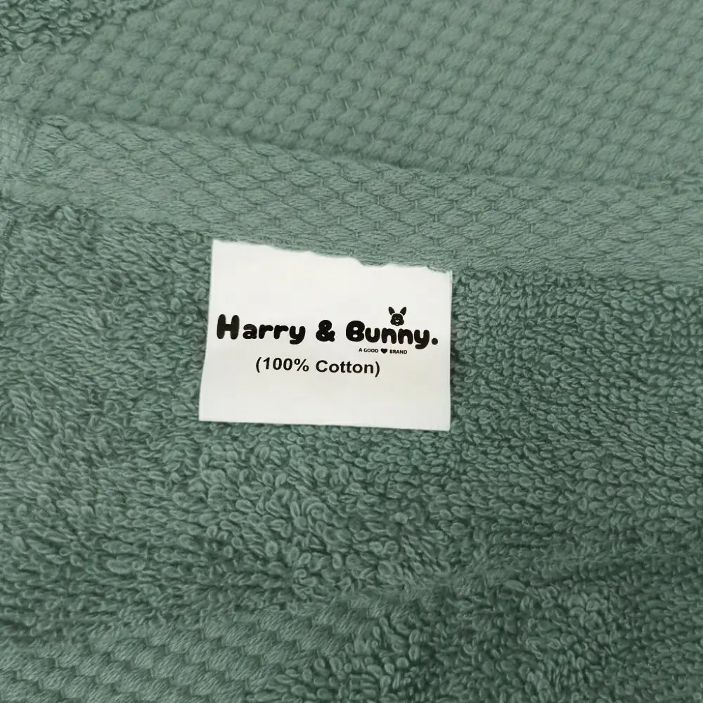 Harry & Bunny 550 GSM Cotton Bath Towel Sage Green - Texture Detail