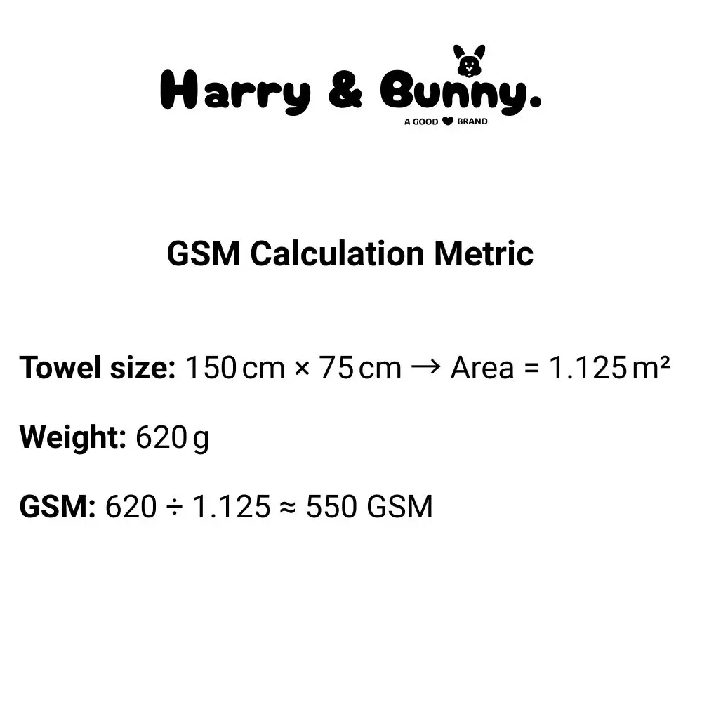 550 GSM Towel Weight Calculation Explained