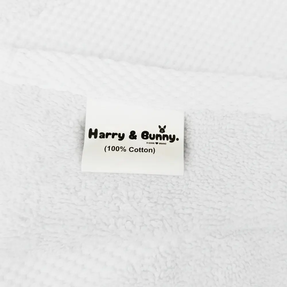 Harry & Bunny 550 GSM Cotton Bath Towel Classic White - Texture Detail